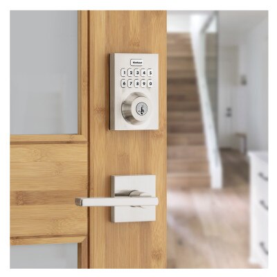 Kwikset Home Connect 620 Smart Lock, Z-Wave 700 Long Range, Contemporary with Deadbolt, Satin Nickel